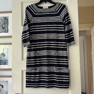Max Studio striped navy and white dress 3/4 sleeve - Size M
